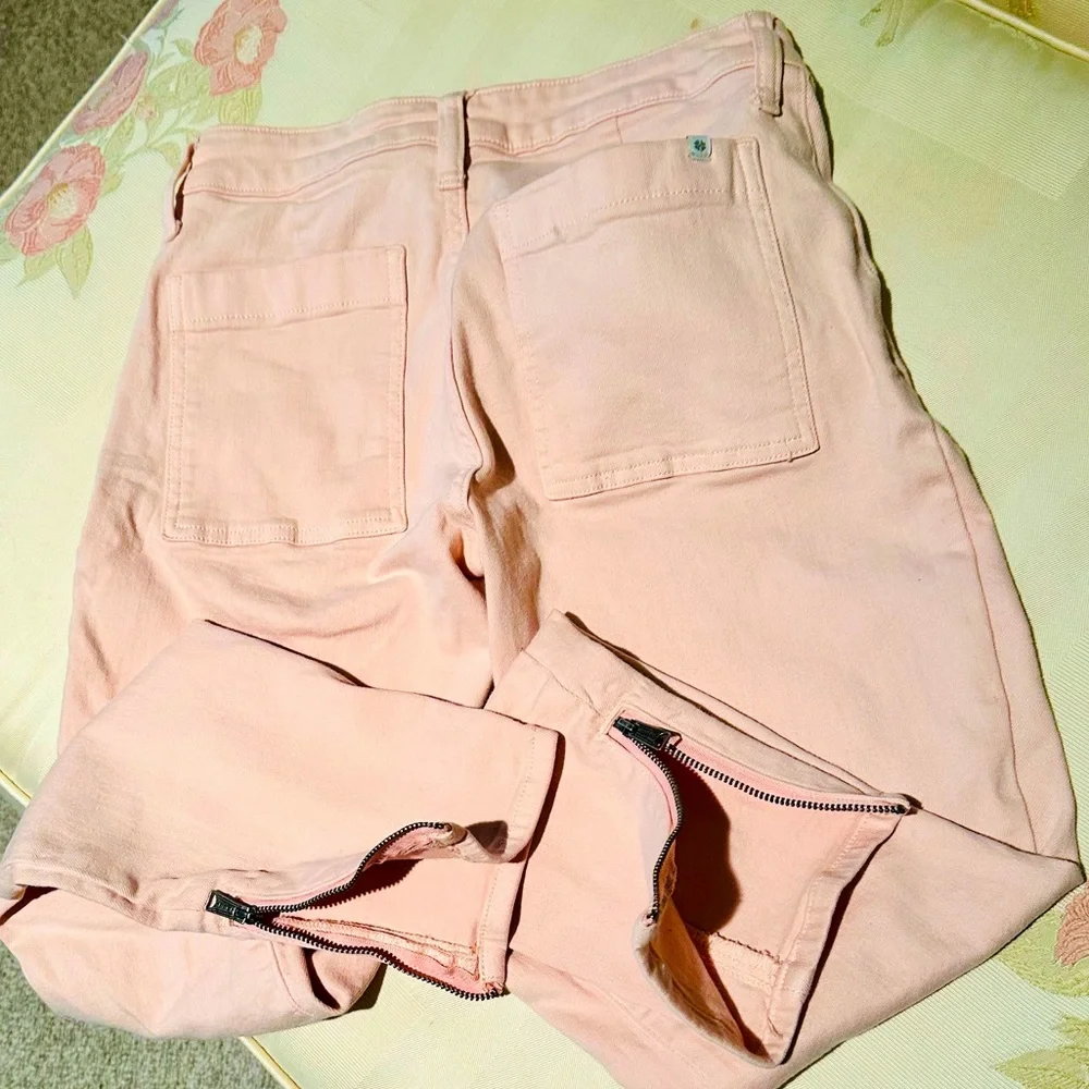 NWOT lucky Brand pale pink low rise skinny ankle zip jeans SZ 2/ 26 in👌🏻shape! - Picture 7 of 13